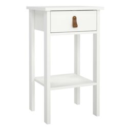Rackhams Barcelona Bedside Table with 1 Drawer in White - White - Manufactured wood - 1 - thumbnail 1