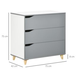 "Rackhams ""3 drawers offer lots of storage"",""Table top can place things you want to display"",""Equipped with cut-out handles for easy opening""" - thumbnail 5