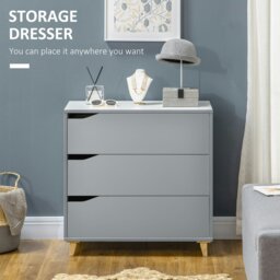 "Rackhams ""3 drawers offer lots of storage"",""Table top can place things you want to display"",""Equipped with cut-out handles for easy opening""" - thumbnail 3