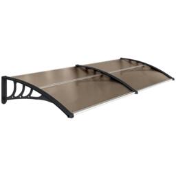 Rackhams Front Door Canopy, Waterproof Outdoor Awning, 75 x 195 cm Rain Shelter for Window, Porch and Front/Back Door, Brown - thumbnail 1