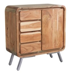 Rackhams Aaron Metal & Wood Medium Sideboard - Wood - 1 - thumbnail 2