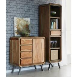 Rackhams Aaron Metal & Wood Medium Sideboard - Wood - 1 - thumbnail 3