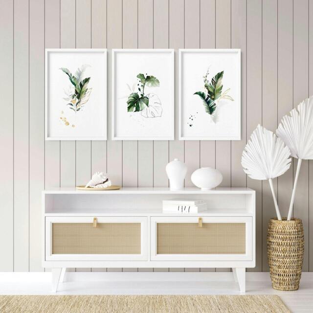 Rackhams Large pictures for the living room - set of 3 framed wall art - A4 8.27 x 11.69 in / 21 x 29.7 cm - Satin Photo paper 280 gsm - Oak Frame - image 1