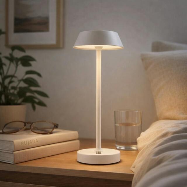 Rackhams Energize White LED Rechargeable Desk Table Lamp with Touch Sensor - image 1