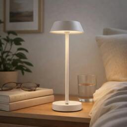 Rackhams Energize White LED Rechargeable Desk Table Lamp with Touch Sensor - thumbnail 1