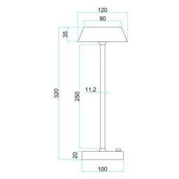 Rackhams Energize White LED Rechargeable Desk Table Lamp with Touch Sensor - thumbnail 6