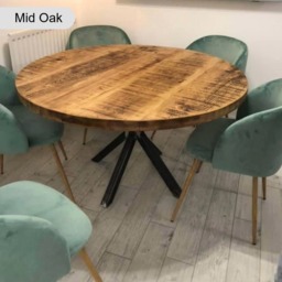 Rackhams Rustic Canadian Round Dining Table - 100cm - thumbnail 1