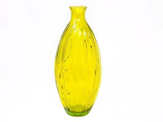 Rackhams Verano Recycled Glass - Ola Tall Vase - Yellow - Recycled Glass - image 1