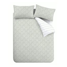 Rackhams Scallop Floral 200 Thread Count Cotton Percale Reversible Duvet Cover Set - Single - thumbnail 5