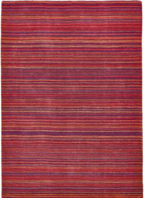 Rackhams Fine Striped Design Wool Rug - 80X150 cm - image 1