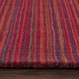 Rackhams Fine Striped Design Wool Rug - 80X150 cm - thumbnail 2