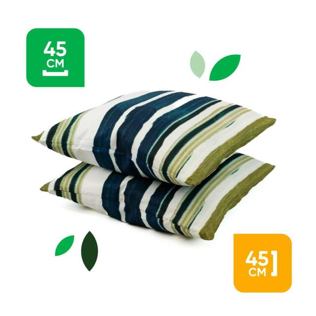 Rackhams Pair of Outdoor Scatter Cushions – Painted Stripe Design - image 1