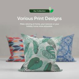 Rackhams Pair of Outdoor Scatter Cushions – Painted Stripe Design - thumbnail 6