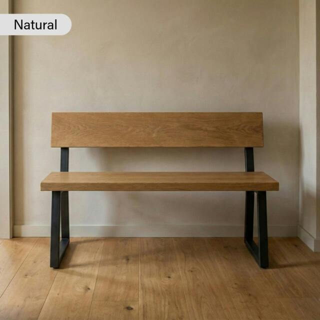 Rackhams Premium Solid Oak Bench with Back - 190cm - image 1