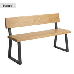Rackhams Premium Solid Oak Bench with Back - 190cm - thumbnail 2