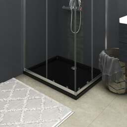 Rackhams Rectangular ABS Shower Base Tray Black 70x90 cm - thumbnail 1