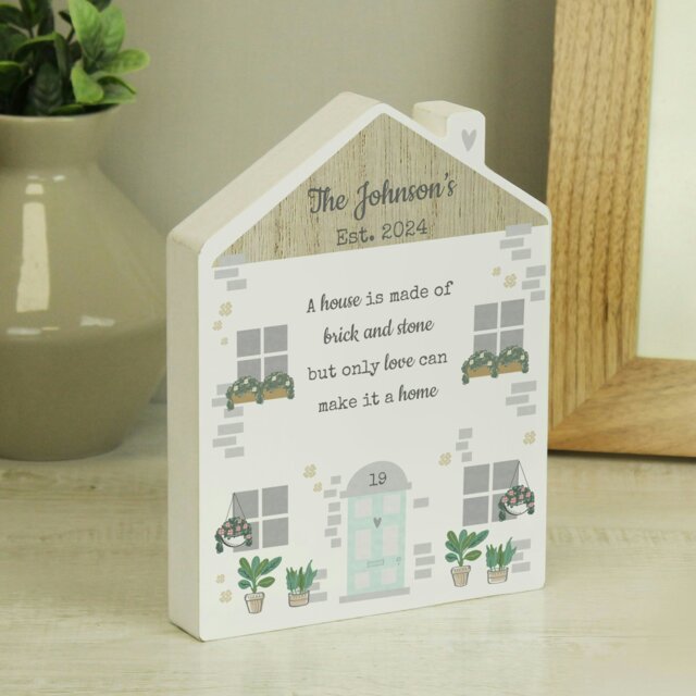 Rackhams Personalised Wooden House Ornament - image 1