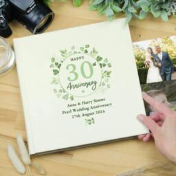 Rackhams Personalised Botanical Anniversary Photo Album - h22.5 x w22.5 x d3cm - thumbnail 6