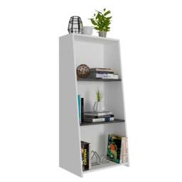 Rackhams Dallas Low 3-Shelf Bookcase - White - thumbnail 2