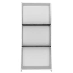 Rackhams Dallas Low 3-Shelf Bookcase - White - thumbnail 1