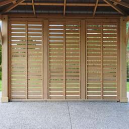 Rackhams Yardistry Wooden Gazebo Wall 10ft (3m) with Natural Stain - thumbnail 3