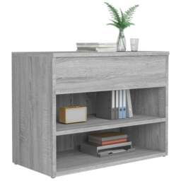 Rackhams Shoe Bench Grey Sonoma 60x30x45 cm Engineered Wood - thumbnail 4