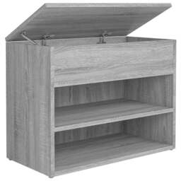 Rackhams Shoe Bench Grey Sonoma 60x30x45 cm Engineered Wood - thumbnail 2