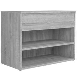 Rackhams Shoe Bench Grey Sonoma 60x30x45 cm Engineered Wood - thumbnail 5