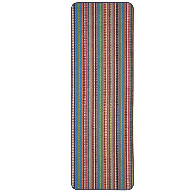 Rackhams Washable Multicolour Stripe Mats - 67X200 cm - image 1