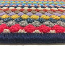 Rackhams Washable Multicolour Stripe Mats - 67X200 cm - thumbnail 4