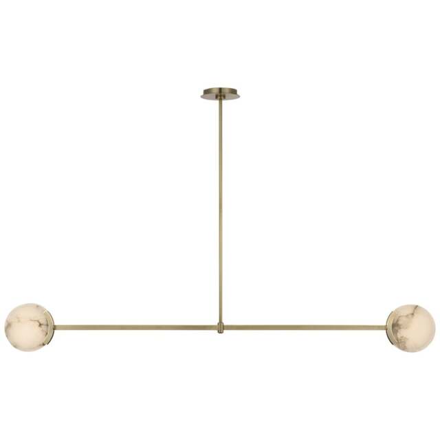 "Rackhams Melange 54"" Linear Pendant Light - Antique Barnished Brass" - image 1