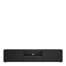 Rackhams Media TV Unit with 2 Doors 1 Drawer 177cm Black - 1 - thumbnail 2