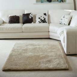 Rackhams Glamour Shaggy Beige Rug - 120X170 cm - thumbnail 4