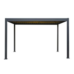 Rackhams Anthracite Aluminium Pergola With LED Lights - 3m x 4m - thumbnail 2