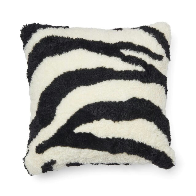 Rackhams Zebra Cushion - Doublesided - 60x60 cm - Black/Ivory - image 1
