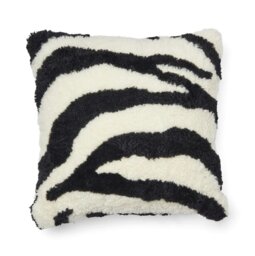 Rackhams Zebra Cushion - Doublesided - 60x60 cm - Black/Ivory - thumbnail 1