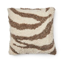 Rackhams Zebra Cushion - Doublesided - 60x60 cm - Black/Ivory - thumbnail 2