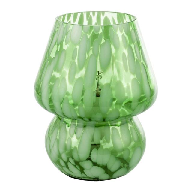 Rackhams Eye Catching Artisan Style Emerald Green Mottled Glass Table Lamp - image 1