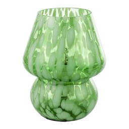 Rackhams Eye Catching Artisan Style Emerald Green Mottled Glass Table Lamp