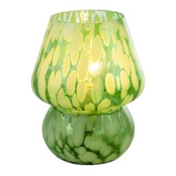 Rackhams Eye Catching Artisan Style Emerald Green Mottled Glass Table Lamp - thumbnail 2