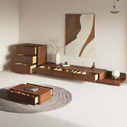 Rackhams Opaline TV Stand, Wood - No - Walnut - thumbnail 3