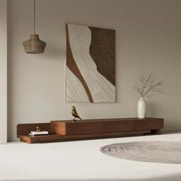 Rackhams Opaline TV Stand, Wood - No - Walnut - thumbnail 1