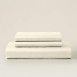 Rackhams Sateen Duvet Cover Set - Cream - King - Standard - thumbnail 1