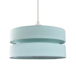Rackhams Contemporary Quality Duck Egg Linen Fabric Triple Tier Ceiling Pendant Shade