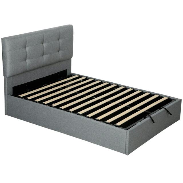 Rackhams 4ft6 Double Ottoman Bed with Gas Lift Storage - Grey