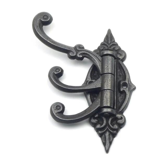 Rackhams Antique Cast Iron Decorative Swivel Triple Hat and Coat Hook - image 1