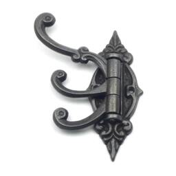 Rackhams Antique Cast Iron Decorative Swivel Triple Hat and Coat Hook