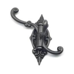 Rackhams Antique Cast Iron Decorative Swivel Triple Hat and Coat Hook - thumbnail 4