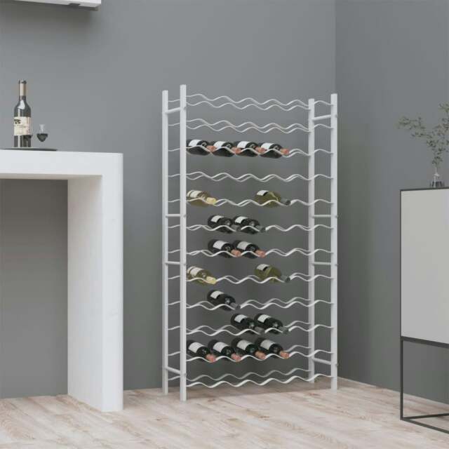 Rackhams Wine Rack for 72 Bottles White Metal