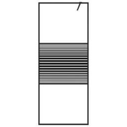 Rackhams Walk-in Shower Wall Black 80x195 cm Clear ESG Glass - thumbnail 3